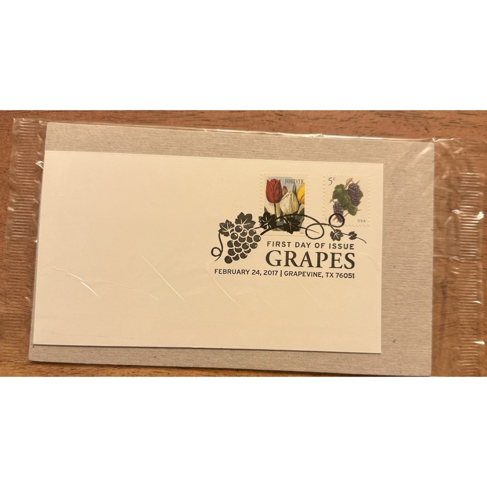 US 5177 Grapes Botanical Art‎ Red Yellow White Tulips FDC 2017 Sealed New